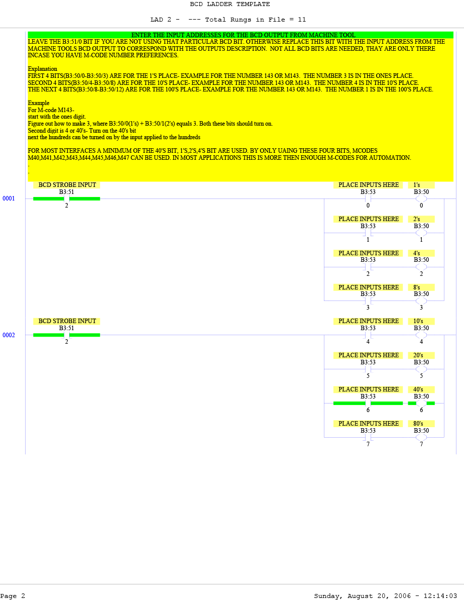 BCD PLC ladder example 2